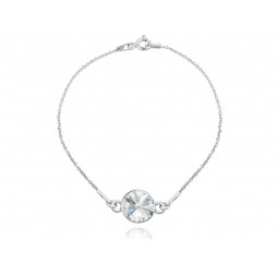 Srebrna bransoletka celebrytka z kryształem Swarovski® crystal