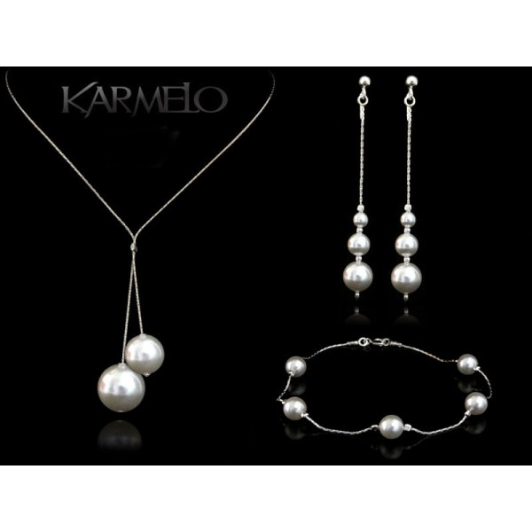 Biżuteria srebrna z perłami Swarovskiego ® KP113