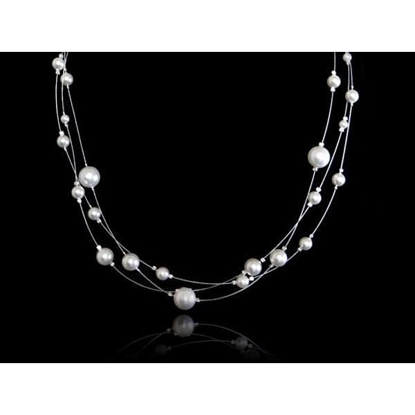 Biżuteria ślubna naszyjnik z perłami Swarovskiego® NK129