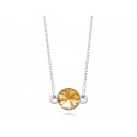 Srebrny naszyjnik celebrytka z kryształem Swarovskiego® Sunflower