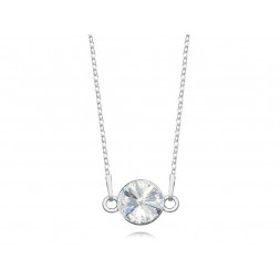 Srebrny naszyjnik celebrytka z kryształem Swarovskiego® crystal